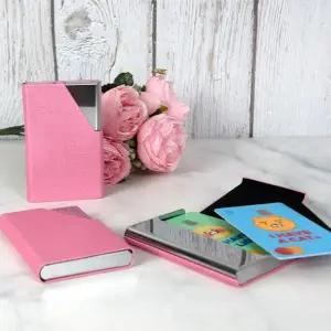 슬림카드지갑 핑크 카드명함지갑 남자명함케이스 카드홀더 명함홀더 교통카드지갑