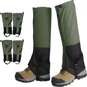 유니콕 2쌍 레그 게이터 조절 가능한 러닝화 게이터용 스노우 부츠 가드 트레일 샌드프루프