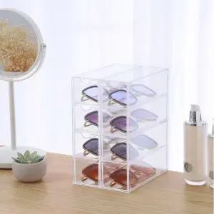 선글라스보관함 4칸 캡슐커피 안경보관함 투명 다용도 안경케이스 선글라스보관함