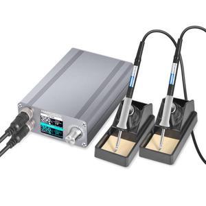 T12-X2A 디지털 납땜 스테이션 듀얼 핸들 OLED 디스플레이 STM 32 칩 자동 절전 에너지 리워크 수리용