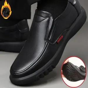 남성 슬립온 로퍼 따뜻한 털안감 방한 겨울단화 털신 털로퍼 로퍼 방한화 털신 모카신