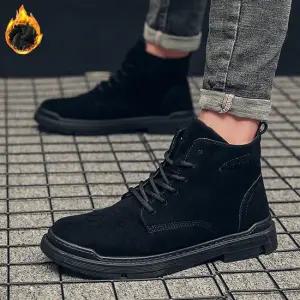 겨울 스웨이드 패션 털 워커 캐주얼 남자 방한화 신발 남자워커 전투화 전술화 로퍼