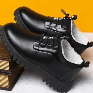 남성 끈 조절 데일리 패션 워커 겨울 운동화 남성방한화 털신발 캐주얼워커 슬립온