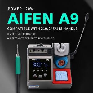 AIFEN-A9 무연 납땜 스테이션 호환 C115/C210/C245 BGA PCB 수리 용접용 핸들 칩 온도 제어