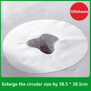 100개 스파 일회용 마사지 얼굴 받침대 커버 크래들 시트 레스트 베개 종이 테이블