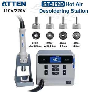 ATTEN ST-862D 핫 에어 건 납땜 스테이션, 무연 110V, BGA 재작업 자동 슬립 제거