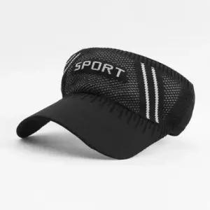 [패션] 햇빛차단 밴드형 스포츠 썬캡 블랙 중년모자 선캡모자