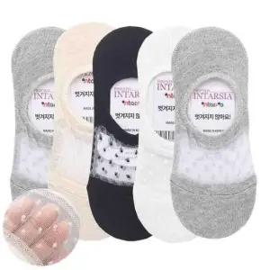 [패션] 5켤레 여자발목양말 안벗겨지는덧신 페이크삭스