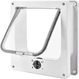 이지 조이 고양이 문 외장 크기 8.6인치 x 7.5인치 내부 외부 위한 4방향 잠금 또는 개를 자석이 있는 방풍