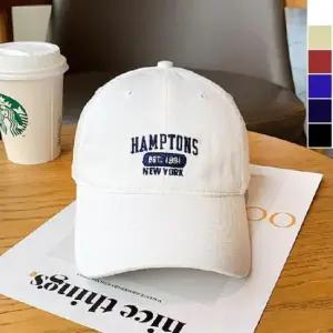 레터링 햄튼 뉴욕 볼캡 1P 심플 데일리 캐주얼 모자