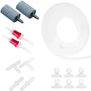 라이노엑스 아쿠아리움 항공 튜브 세트 자가 조립 CO2 디퓨저 키트 6피트 에어 스톤 및 체크 밸브 2개