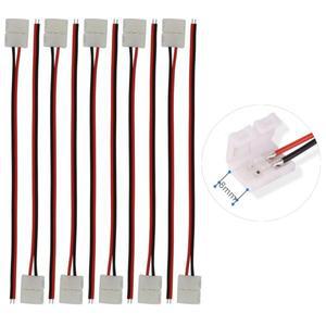 8mm 2 핀 3835 5050 3528 LED 스트립 커넥터  플러그 케이블  유연한 COB 테이프 코너 퀵