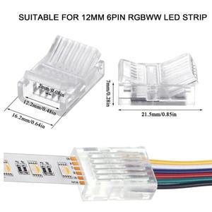 23 4 5 6 단일 색상/RGB/WS2811/rgb+cct/rgbw용 핀 솔더리스 커넥터 Led 네온 라이트 스트립-스트립/와이어