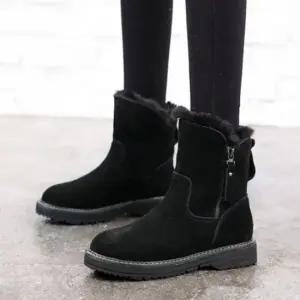 여자부츠 옆지퍼 여성부츠 겨울부츠 털안감 따뜻한 부 여성부츠 여자부츠 털안감