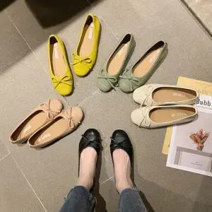4컬러 플랫슈즈 발레슈즈 여자 지젤슈즈 여성 단화 구 단화 플랫슈즈 발편한플랫슈즈