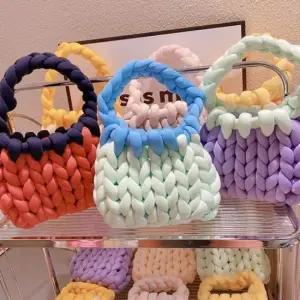 자이언트얀 털실 니트 가방 토트백 장난감 여성 천가 털가방 니트가방 미니가방 뜨개가방