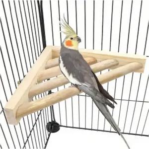 라이트우 버드 퍼치 코너 플랫폼 스탠드 선반 버디 잉꼬 코카티엘 코누어 코카투 ( 사다리 )