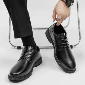 남성 끈조절 무광 블랙 가죽 디자인 로퍼 남성정장화 패션구두 구두로퍼 옥스포드