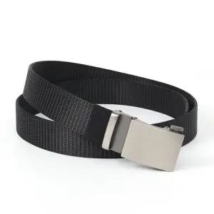 이시아르 블랙 자동버클 패브릭 캐주얼 메탈 벨트 남성벨트 캐주얼벨트 청바지벨트