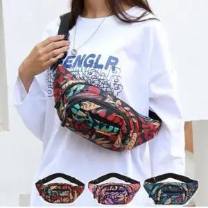 여성 남성 스트릿 패턴 포인트 패션 가벼운 힙색 가방 허리가방 미니힙색 가죽힙색