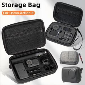 DJI호환 Osmo Action 6용 휴대용 운반 케이스  하드 PU 여행용 보관 가방 보호 액세서리용 충격 방지