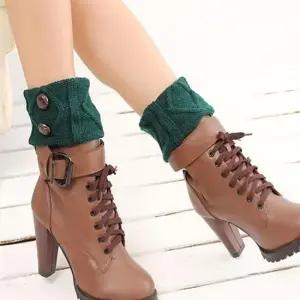 따뜻한 니트 소재 겨울철 여성 발토시 암워머