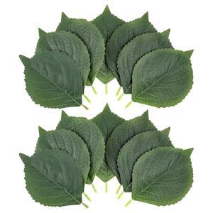 [미국배송] 장식용 YOLEV 60PCS 인조 잎 녹색 가짜 DIY 웨딩 꽃다발용 벌크 그리너리 와이어 싱글 실크 화환 홈 장식 6.5X4.13인치