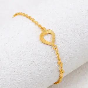 여자 순금 체인 팔찌 3.75g [하프 블리스 하트]