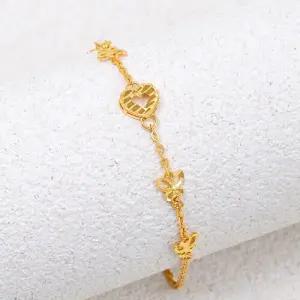 여자 순금 체인 팔찌 하트 나비 3.75g [러브 플러터]