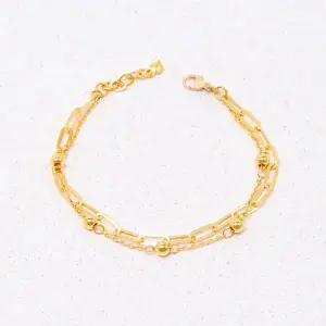 여자 순금 체인 팔찌 7.5g [볼 클립 2줄]