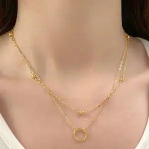 여자 순금 목걸이 7.5g  [써클링 더블체인]