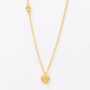 여자 순금 체인 목걸이 하트 나비 3.75g [러브 플러터]