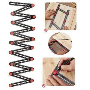 알루미늄 합금 멀티 앵글 눈금자 파인더 장인 측정 도구 가이드 건설 로케이터 목공