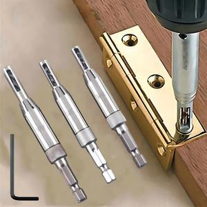 자동 센터 드릴 비트 세트 셀프 코어 힌지 카운 파일럿 목재 태퍼 리밍 도구 펀처