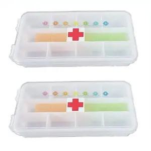 [골드스마일]휴대용 소품 정리함 2개 약 보관 케이스 액세서리 수납함 여행용