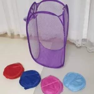 [에이치플러스몰]TBZ 폴딩 메쉬망 빨래바구니 1개(색상랜덤)