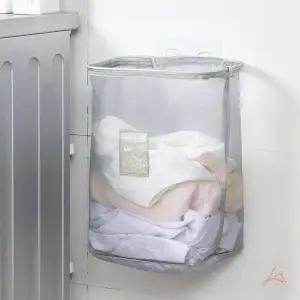 [에이치플러스몰]TBZ 벽걸이 메쉬 세탁바구니 1개