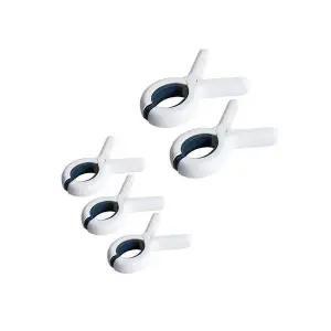 [에이치플러스몰]TBZ 강력고정 화이트 빨래집게 5p 1세트