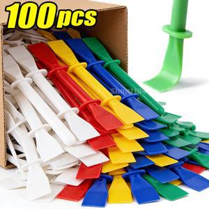 글루 스프레더 브러쉬 100개 휴대용 DIY 공예 그림 스크레이퍼 아트
