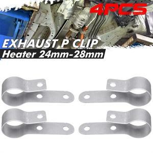 2/4개 스테인리스 스틸 배기 클램프 24mm-28mm P 클립 파이프 고정 웨바스토 및 에버스파처 히터용
