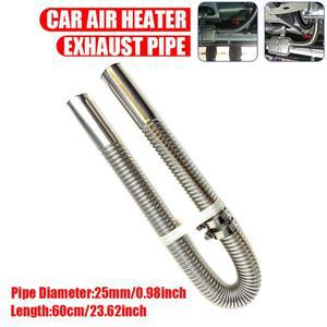 60cm/23.62인치 스테인리스 스틸 디젤 히터 배기 파이프 자동차 주차용, 2개 클램프 포함, 연료 탱크 튜브