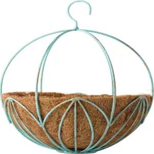 슈퍼모스 80300 리즈 스피어 메탈 걸이 바구니 실내외 식물을 위한 현대적인 걸이식 화분 가정용 장식용