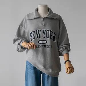 (안나앤플러스) 시티 반집업 맨투맨[티셔츠DE57] 빅사이즈