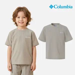 키즈 우븐 반팔 티셔츠_베이지 (C62-YMK606)