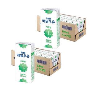 매일우유 멸균 저지방 1% 200ml, 48개