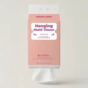 숨 걸어쓰는 도톰한 4겹 프리미엄 멀티 티슈 200매 6개 먼지없는 벽걸이형 티슈 화장지