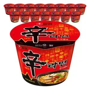 농심 신라면 큰사발 114g, 16개