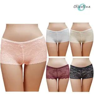 [무료배송]올리브라인009 여성 사각 레이스팬티 5종(90~105)