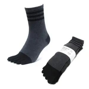 통파일 발가락양말 5켤레묶음 - 다크그레이