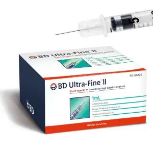 BD 인슐린주사기 6mm, 8mm + 알콜솜 100매 일회용 멸균 당뇨주사기 시린지 강아지